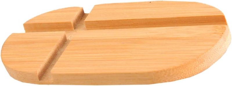 Natural Bamboo Phone Stand Multi Function Holder For Smartphone Tablet Desk Office - Image 1